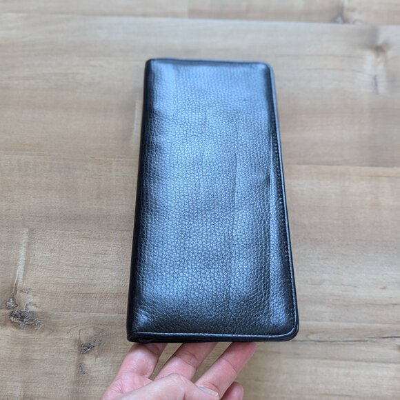 Michael Kors MK Black Gold Logo Convertible Travel Wristlet Wallet - Picture 5 of 6